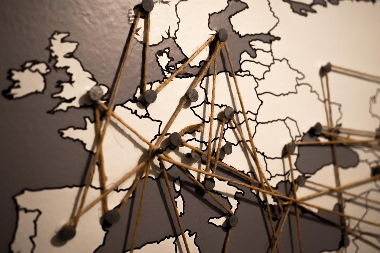 Map displayed on a smartphone